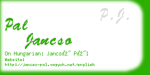 pal jancso business card