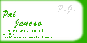 pal jancso business card